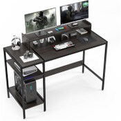 Wholesale - Dk Brn Desk MDF with Metal Legs 46.5"x19.5"x29"h (No UPC, FNSKU Only) C/P 1, UPC: